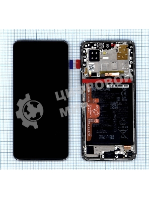 Дисплей для Huawei Nova 9 SE в сборе с тачскрином, панелью и аккумулятором (SPY 02354UWA), белый