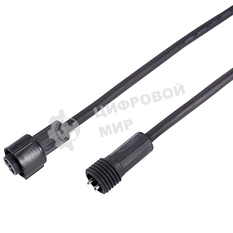 Удлинитель (шнур) Neon-night для подключения уличных гирлянд 1м черный ПВХ