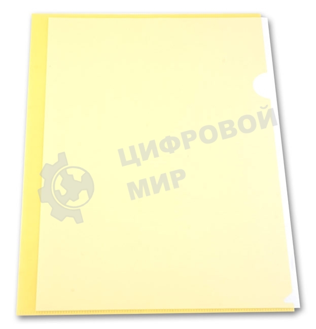 Папка-уголок Бюрократ -EE310/1YEL A4, пластик, 0.15мм, желтый