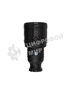 Розетка переносная влагозащищенная Rexant с крышкой, с/з, 16 А, IP44 каучук