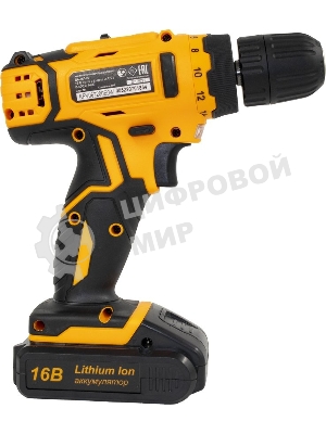 Дрель-шуруповерт Вихрь ДА-16Л-2К, 16 В, 2 Ач, 42Нм, щеточный
