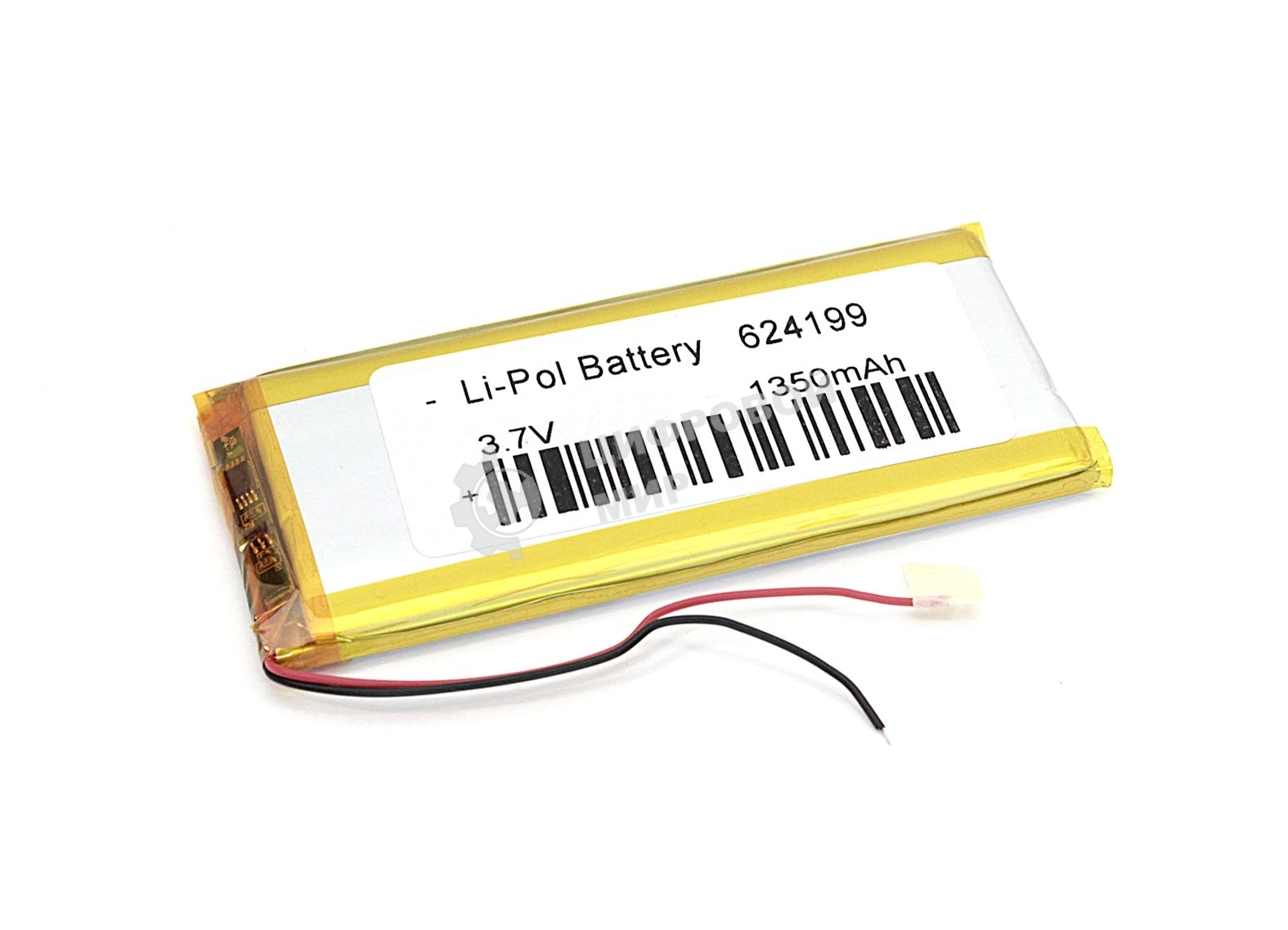 Аккумулятор Li-Pol (батарея) 6.2x41x99мм 2pin 3.7V/1350mAh