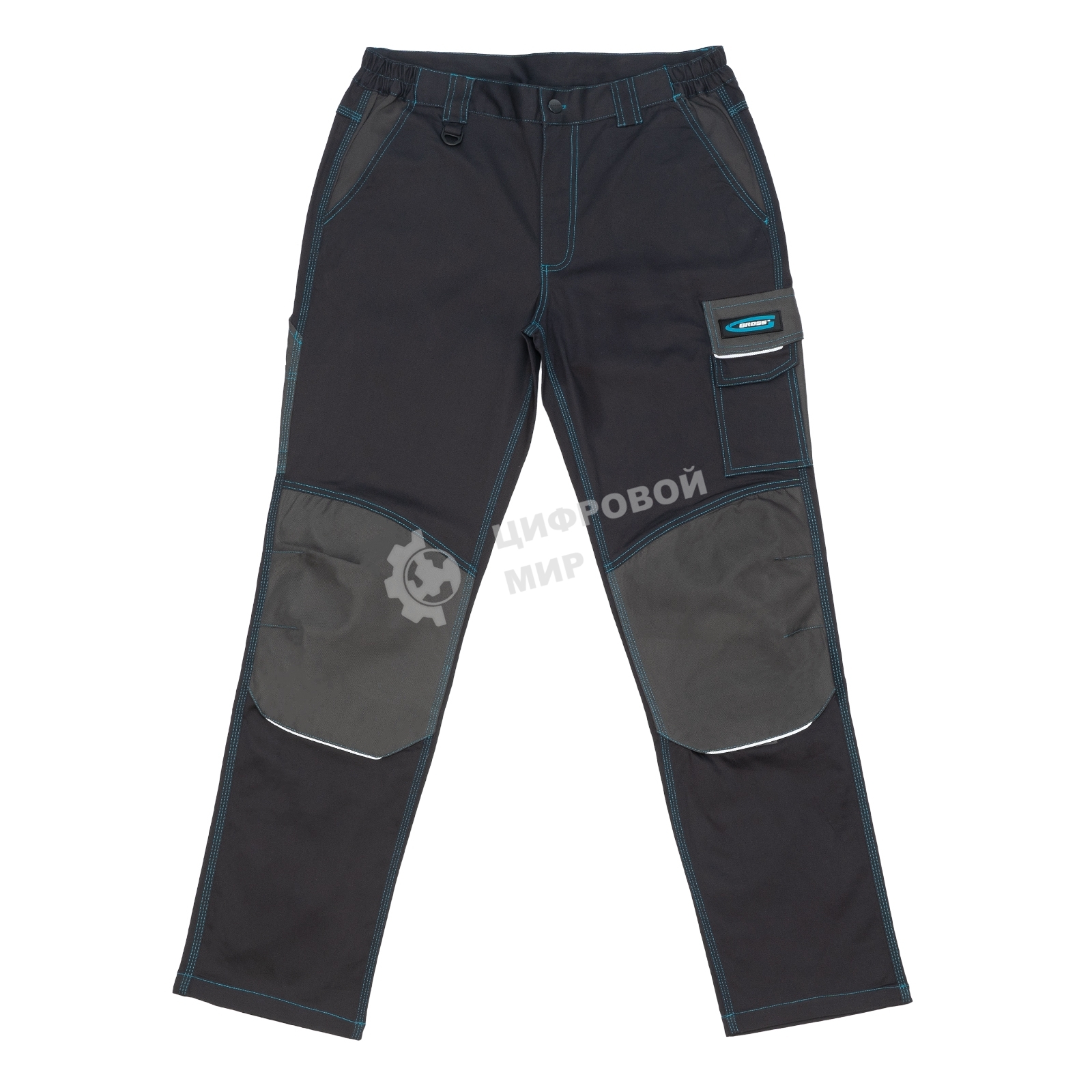 Брюки профессиональные рабочие, 97% хлопок 3% спандекс, M Gross