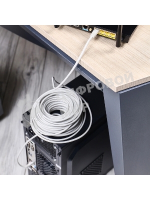 Пaтч-корд U/UTP Rexant, cat.5e, RJ45-RJ45, неэкранированный, PVC серый, 25м