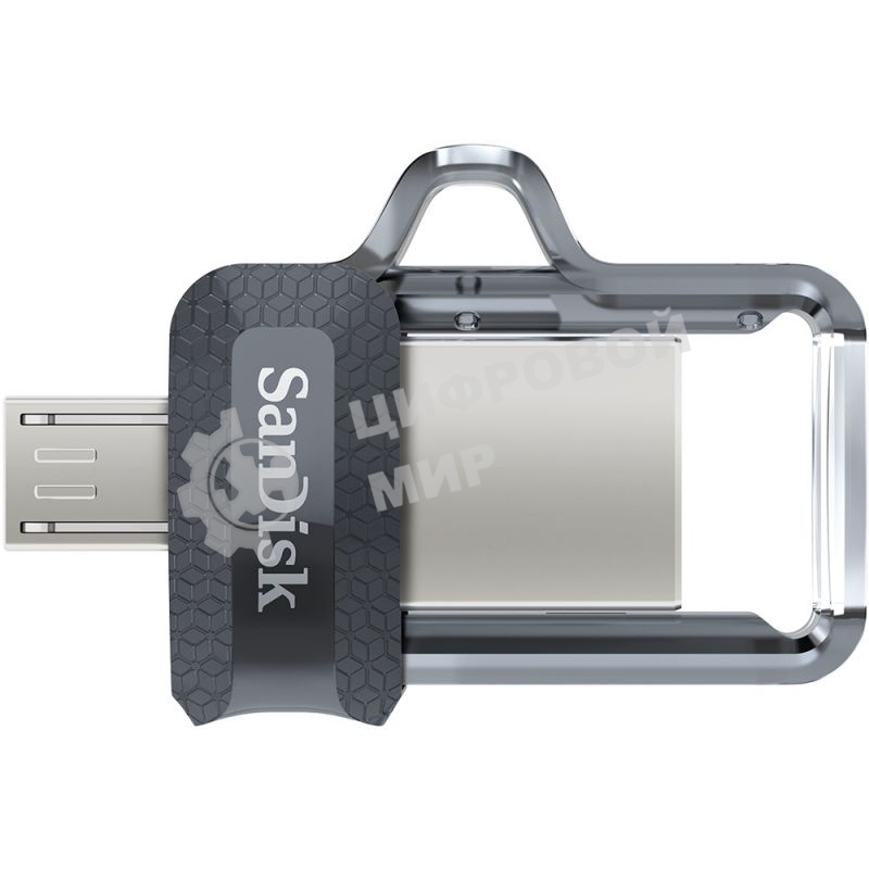 Флешка USB SanDisk Ultra Dual OTG (SDDD3-128G-G46), 128Gb, m3.0/USB 3.0, R/W 100/40, черный