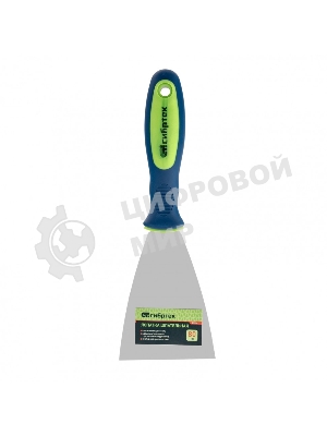 Шпательная лопатка из нержавеющей стали Сибртех, 80 мм, двухкомпонентная рукоятка