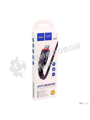 Кабель USB Lightning/ HOCO HC-44869 X59/ 1m/ 2.4A/ Нейлон/ Black