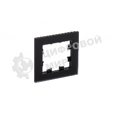 Рамка 1-м AtlasDesign Nature мат. стекло черный SchE ATN331001