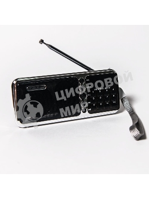 Радиоприемник портативный Сигнал РП-226BT черный/серебристый USB microSD