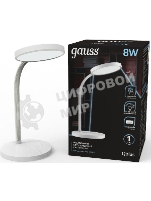 Светильник Gauss GT5031 настольный на подставке белый 8Вт