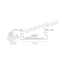 Комплект врезного алюминиевого профиля с рассеивателем Rexant 22х6 мм, 2 м