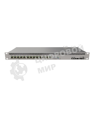 Маршрутизатор MikroTik RouterBOARD 1100Dx4 with Annapurna Alpine AL21400 Cortex A15 CPU (4-cores, 1.4GHz per core), 1Gb RAM, 13xGbit LAN, 60Gb M.2 drive, RouterOS L6, 1U rackmount case, Dual PSU