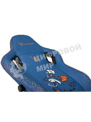 Кресло игровое Knight Craft Dragon синий эко.кожа крестов. металл