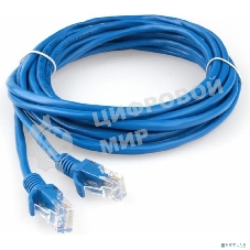 Патч-корд CCA light UTP Гарнизон PC-UTP-5e-5-B cat.5e, 5м, литой, многожильный синий