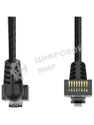 Патч-корд Vention прямой UTP cat.6a, RJ45 угол 90 - 3 м. черный