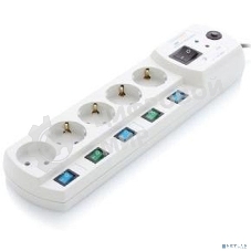 Сетевой фильтр Most EHV 5 м, 5 розеток, белый, коробка