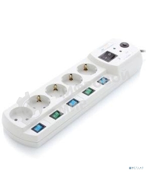 Сетевой фильтр Most EHV 5 м, 5 розеток, белый, коробка