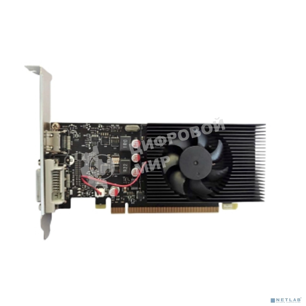 Видеокарта CBR GT1030 2Gb GDDR5, 64bit, 1228-1468Mhz, 1xHDMI + 1xDVI, 30W, Ret VGA-STX1030-2G-RTL
