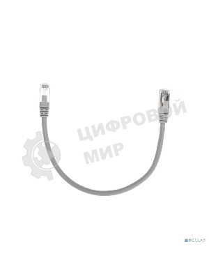 Патч-корд F/UTP Rexant cat.6, RJ45-RJ45, экранированный, 26AWG, LSZH, серый, 0.3 м