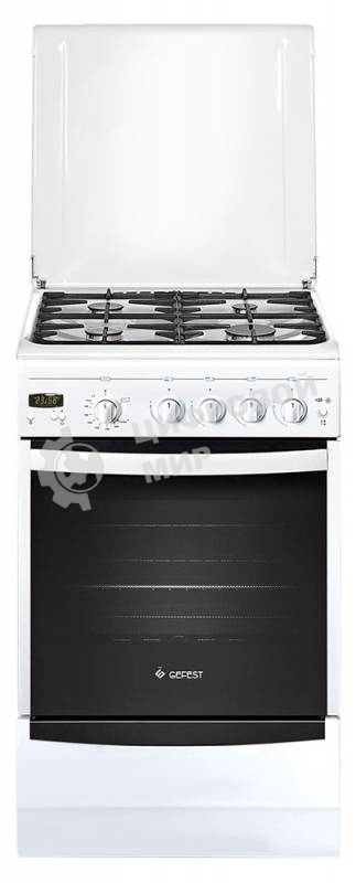 Плита газовая Gefest ПГ 5100-03 белый, конфорок 4 шт, духовка 52 л, 50 см x 85 см x 58.5 см