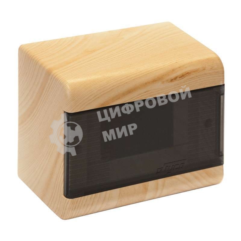 Щиток ОП Тусо 6мод. с прозрачной двер. 160х132х93мм IP40 сосна на светл. основе Рувинил 68026-27М