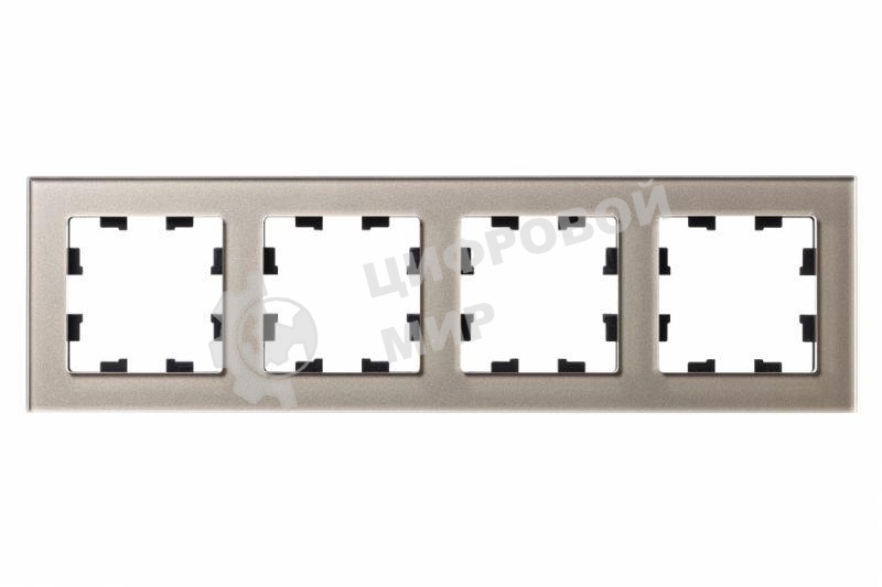 Рамка 4-м AtlasDesign Nature стекло шампань SchE ATN320504