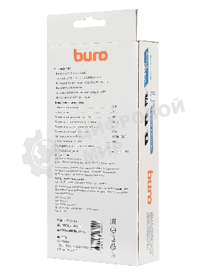 Сетевой фильтр Buro 800SH-1.8-W 1.8 м, 8 розеток, белый, коробка