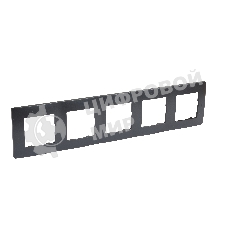 Рамка ETIKA 5 постов антрацит