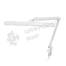 Лампа настольная бестеневая на струбцине Rexant ECO light, 324 SMD LED с диммером, теплый/холодный цвет свечения, белая