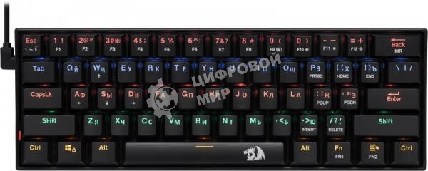 Клавиатура проводная Defender Redragon Lakshmi, USB, черный