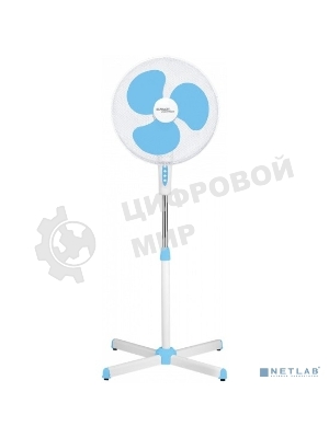 Вентилятор напольный Scarlett SC-SF111B29 45Вт скоростей:3 белый/голубой