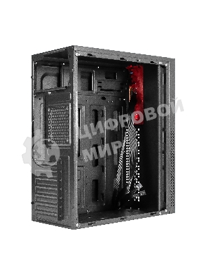 Компьютерный корпус Miditower ExeGate AA-443 (ATX, без БП, 2хUSB+HD Audio, черный)
