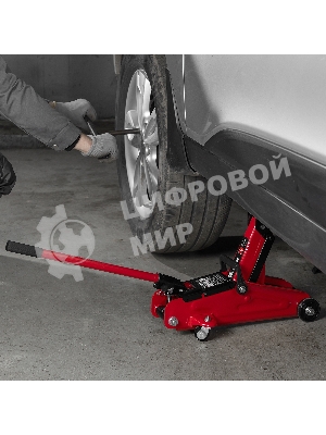 Домкрат гидравлический подкатной MTX 2 т, 140-340 мм, в пласт. кейсе