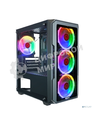 Компьютерный корпус Ginzzu CL690 mATX FAN 4*12FRGb