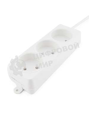 Удлинитель Гарнизон EL-NL3-W-5, 3 розетки допустимый ток 10А, длина 5 м.
