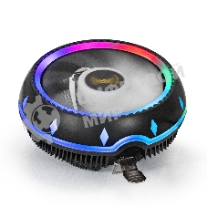 Кулер для процессора ExeGate Dark Magic EE126M-PWM.RGb черный, 120 мм, алюминий, 2000 об/мин, 24 дБ, 4 pin, 100 Вт, 65 мм