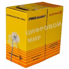 Кабель витая пара PROconnect FTP 2PR 24AWG, CCA, cat.5e, бухта 305 м