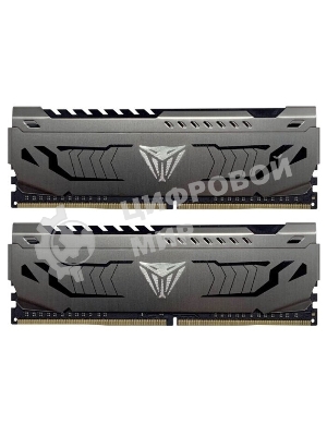 Оперативная память Patriot Viper Steel, DDR4, 64GB (2x32GB), 3600MHz, CL18, DIMM, радиатор, черный