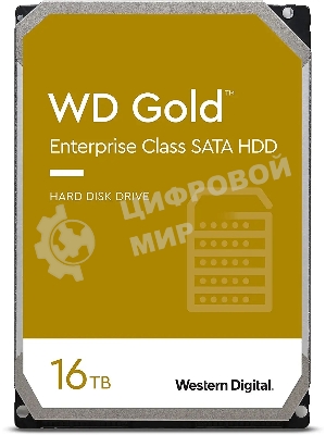 Жесткий диск Western Digital SATA 16Tb 7200RPM 6Gb/S 512MB GOLD WD161KRYZ