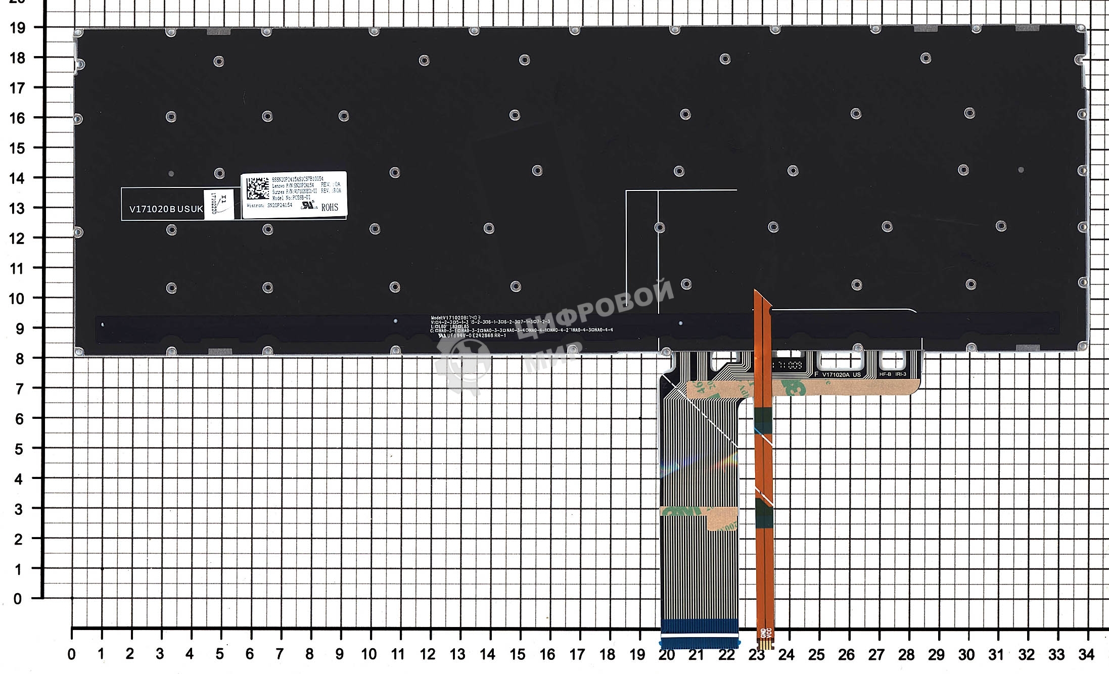 Клавиатура для ноутбука Lenovo ThinkBook 15-IIL 15-IML черная с подсветкой