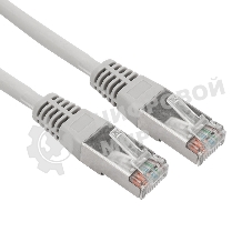 Пaтч-корд F/UTP, Rexant cat. 5e, RJ45-RJ45, экранированный, 24AWG, LSZH, серый, 2м