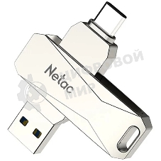 Флешка USB Netac U782C dual USB 3.0+TypeC 64Gb, retail version