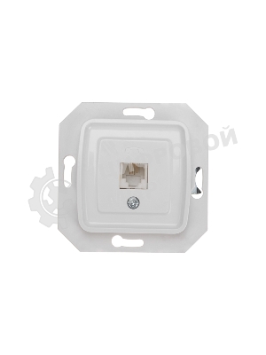 Розетка телефонная Kranz RJ11 DEA с/у мех. бел