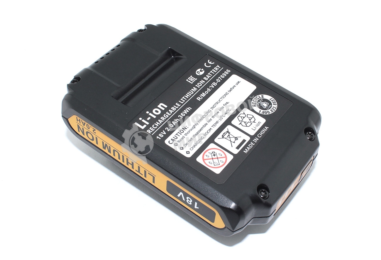 Аккумулятор для DeWalt DCD, DCF, DCG, DCL, DCN, DCS 18V 2000mAh Li-Ion