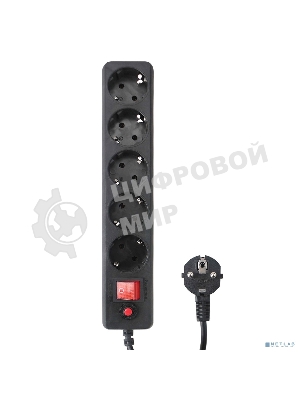 Сетевой фильтр Гарнизон EHLB-3 5р10А 5м черный