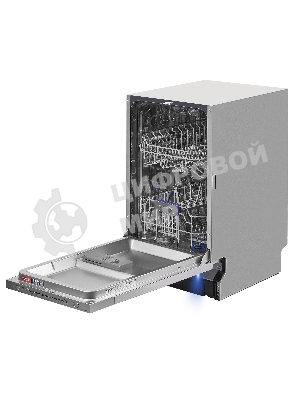 Встраиваемая посудомоечная машина Maunfeld MLP-08S, серебристый, 44.8 см, 9 компл., 49 дБ, класс A++