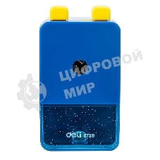 Точилка для карандашей механическая Deli E0739, 1 отверстие, пластик, ассорти