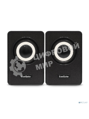 Акустическая система 2.0 ExeGate EX287054RUS Disco 120 (питание USB, 2х3Вт (6Вт RMS), 100-20000Гц, черный)