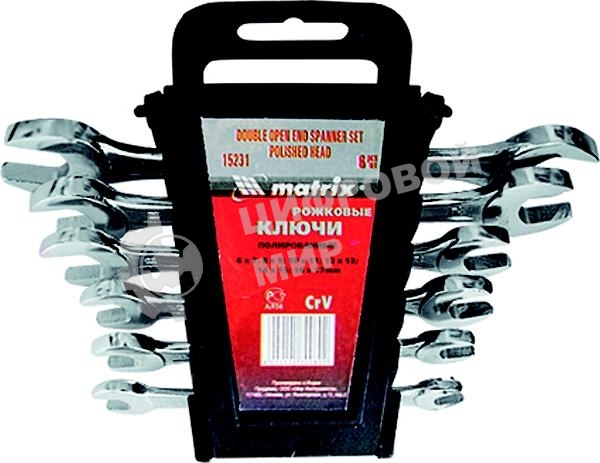 Набор рожковых ключей Matrix (6-22 мм) 8 шт.