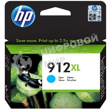 Картридж струйный HP 912 3YL81AE голубой (825стр.) для HP OfficeJet 801x/802x